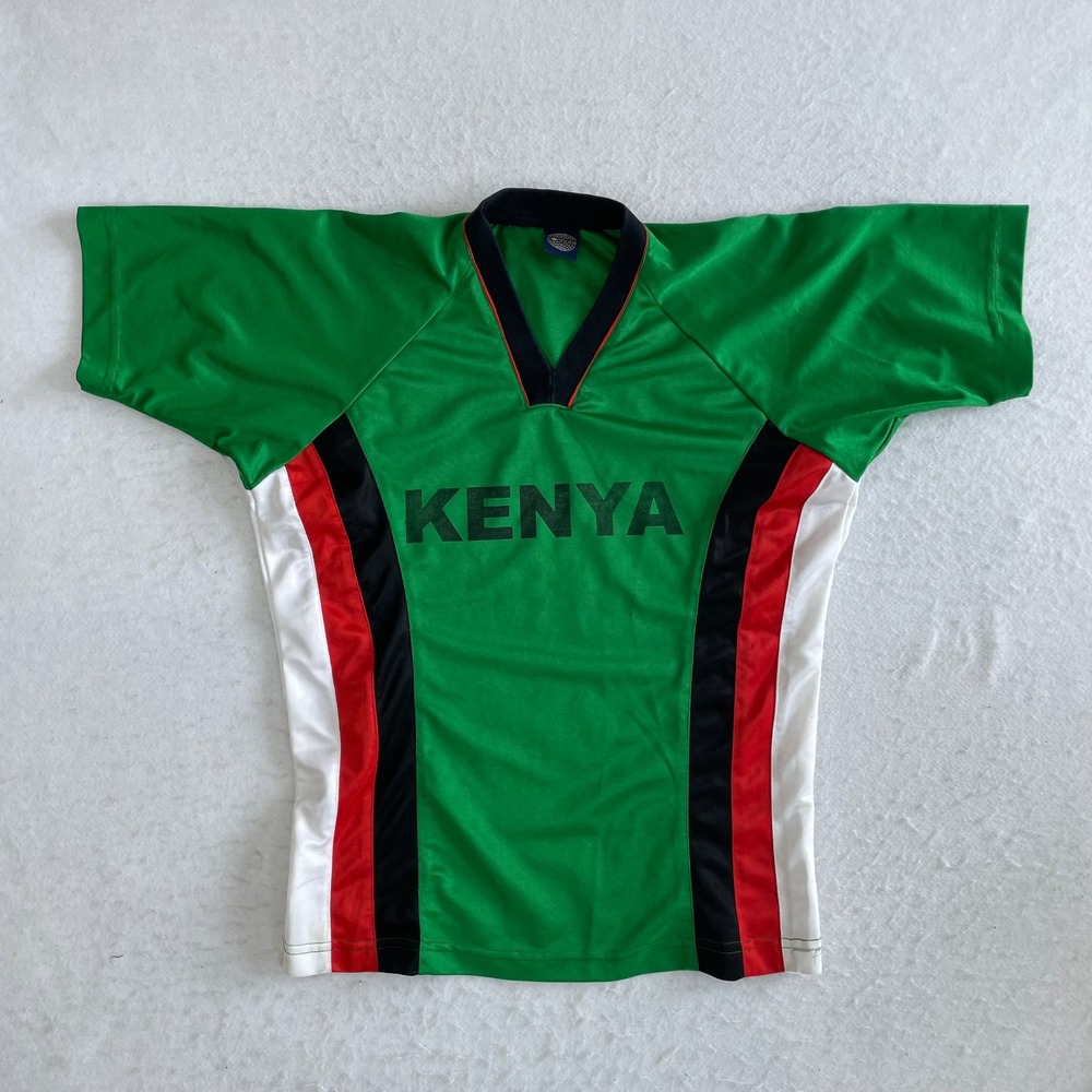 Connate Kenya‎ Jersey Mens XL Green Black Red White V-Neck Short Sleeve Soccer